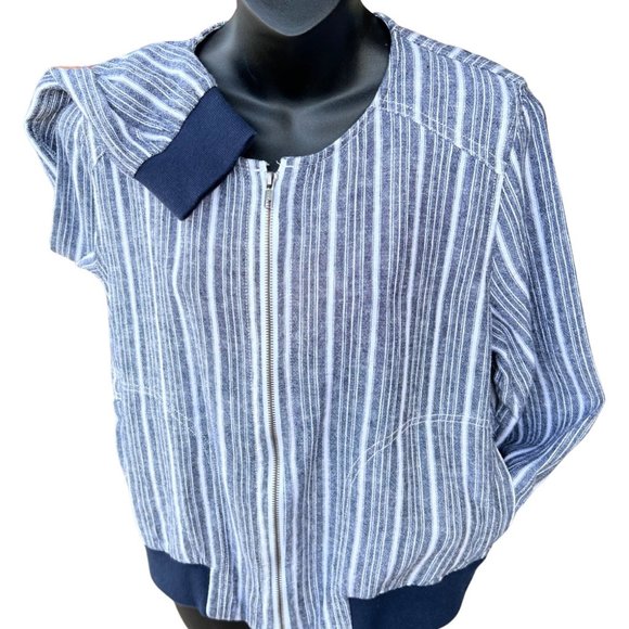 🌸4/30🌸 Like New Joe Fresh Lightweight Cropped Bomber Jacket - Picture 8 of 13